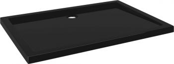 vidaXL Cadita de dus dreptunghiulara din ABS negru 80 x 110 cm 