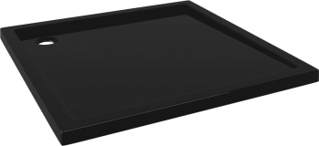 vidaXL Cadita de dus patrata negru 80x80 cm ABS 