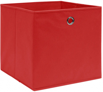 vidaXL Cutii depozitare 4 buc. rosu 32x32x32 cm textil 