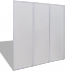 vidaXL Paravan cada dus 117x120 cm 3 panouri pliabil 