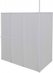 vidaXL Paravan cada dus in forma de L 70x120x137 cm 4 panouri pliabil 