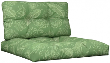 vidaXL Perne de paleti 2 buc. model cu frunze textil 