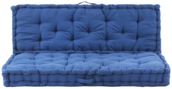 vidaXL Perne pentru canapea din paleti 2 buc. bleu bumbac 