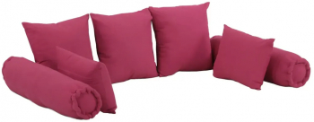 vidaXL Set de perne decorative 7 piese roz material textil 