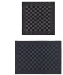 vidaXL Set de prosoape 50 buc. negru si gri bumbac 