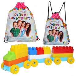 Cuburi constructii in rucsac 320 piese/570g 7Toys 