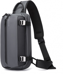 Geanta crossbody de umar sau de mana cu sistem multifunctional de prindere Bange 30x10x16cm Gri 