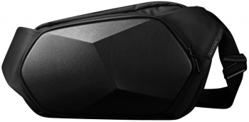 Geanta crossbody/de umar cu carcasa rigida pentru motociclisti Bange 36x10x21 cm Neagra 