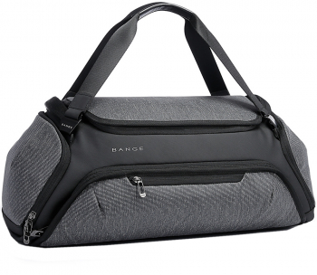 Geanta sport unisex pentru calatorii impermeabila cu buzunar pentru incaltaminte Bange 52x22x24 cm Gri 