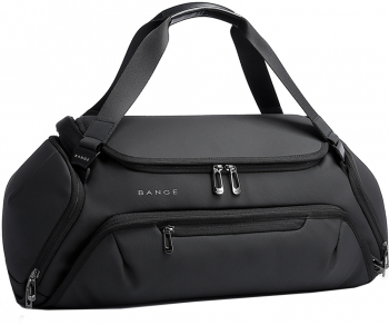 Geanta sport unisex pentru calatorii impermeabila cu buzunar pentru incaltaminte Bange 52x22x24 cm Neagra 