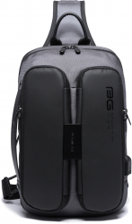Rucsac crossbody/de umar casual impermeabil cu port de incarcare USB Bange Gri 