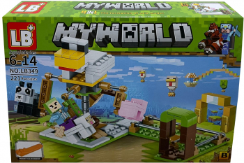 Set de constructie Minecraft cu efecte luminoase si parti mobile 221 piese tip lego 