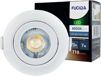 Spot LED FE Ajustabil 7W 70W 710lm 4000K D90 IP20 Fucida 
