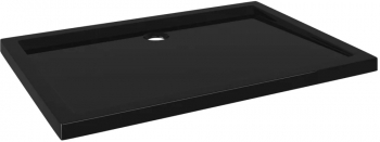 vidaXL Cadita de dus dreptunghiulara din ABS negru 70x100 cm 