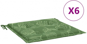 vidaXL Perne de scaun model frunze 6 buc. 40x40x3 cm textil 