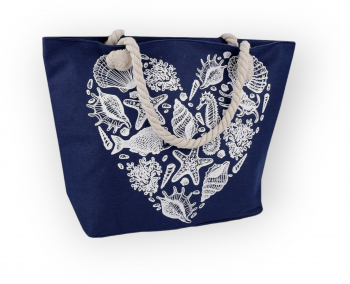 Geanta pentru plaja 37 x 55 cm Bleumarin 