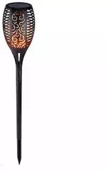 Lampa Solara Pentru Gradina SIKS Torta Cu Efect De Flacara 47 cm Negru 
