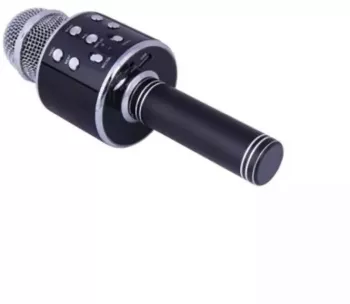 Microfon karaoke SIKS® profesional cu boxa inclusa SD Card USB AUX Negru