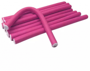Set 10 Bigudiuri SIKS® flexibile si confortabile numarul 3 culoarea roz 