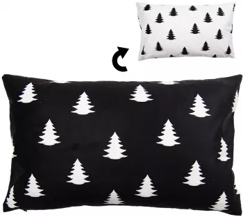 Set 2 fete perna Brazi textil negru alb 30x50 cm 