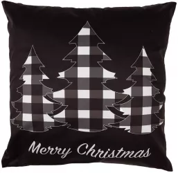 Set 2 fete perna Craciun negru alb 45x45 cm 