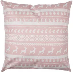 Set 2 fete perna Reni textil alb roz 45x45 cm 