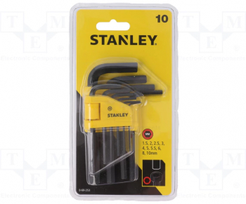 Set 10 piese Stanley imbus L metric 1.5-10 mm 