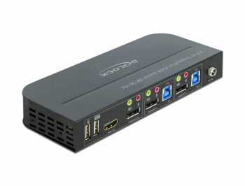 Switch KVM DisplayPort 8K30Hz cu USB 3.0 si Audio Delock 11482
