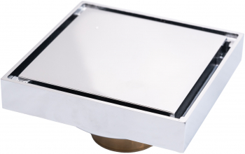 Sifon pardoseala TRENDY and rsquo S cromat lucios 10X10 cm iesiere pe 40 mm antimiros 