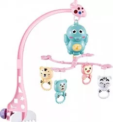 Carusel muzical pentru patut Jungle Roz 