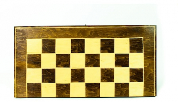 Joc Sah si Table din Lemn Lucrat Manual 32x32 cm Negru cu Alb 