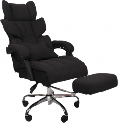 Scaun Zendeco B188 din textil negru baza metalica confortabil 