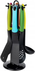 Set 7 ustensile pentru bucatarie cu stand RAWI-T888 