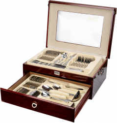 Set tacamuri din inox cu model 72 piese cu diplomat RAWI-72C