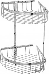 Etajera baie TRENDYS dubla crom 35 CM X 30 CM 