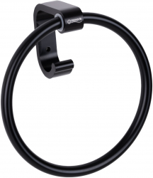 Suport prosop tip inel prindere pe perete negru mat 17cm X 7cm 