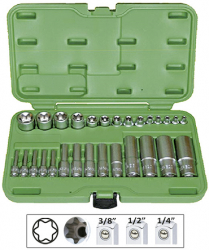 Set 28 Tubulare Torx Scurte Si Lungi 
