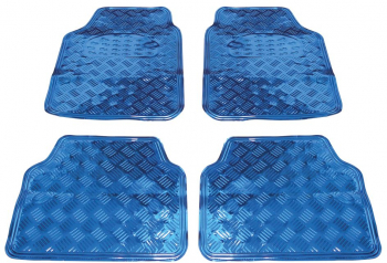 Covorase auto imitatie aluminiu Albastru model universal 4buc marca Streetwize 