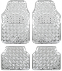 Covorase auto imitatie aluminiu Silver model universal 4buc 