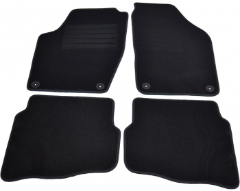 Covorase mocheta VW Polo 3/5usi modelul 9N 11/2001-8/2009 Negru set de 4 bucati 