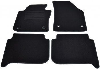 Covorase mocheta VW Touran 05/2003- cu fixare in podea OVALA Negru set de 4 bucati 