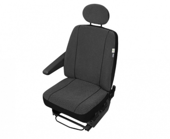 Husa auto scaun sofer microbuz Scotland compatibila cu scaune cu Airbag DV1 L pentru Citroen Jumpy Fiat Scudo Ford Transit Mercedes Vito 