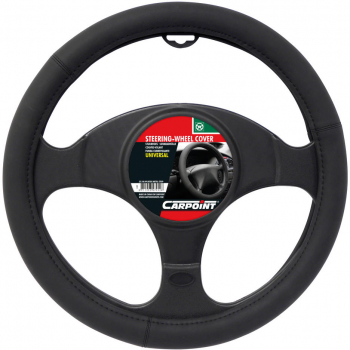 Husa volan Carpoint material cauciucat culoare negru mat diametru 37-39cm 
