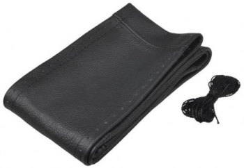 Husa volan piele neagra cu snur 46-48cm 