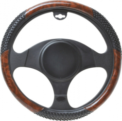 Husa volan Wood XL material cauciucat diametru 39-41cm 