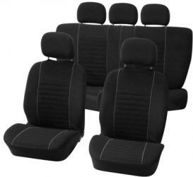 Huse scaune auto Value gri cu negru 9 buc. 