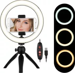 Lampa circulara LED + suport + accesorii 