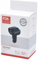 Modulator Wireless Bluetooth 2 USB Mp3 Redare USB/TF Functie Handsfree and ndash F06 Rosu
