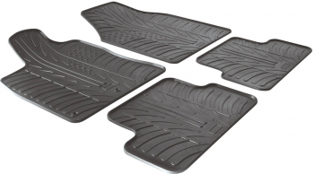 Set covorase auto din cauciuc Fiat 500 2007-2012 Gledring 4 buc. 