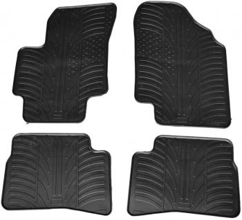 Set covorase auto din cauciuc Hyundai Accent Kia Rio 2005-2010 Gledring 4 buc. 